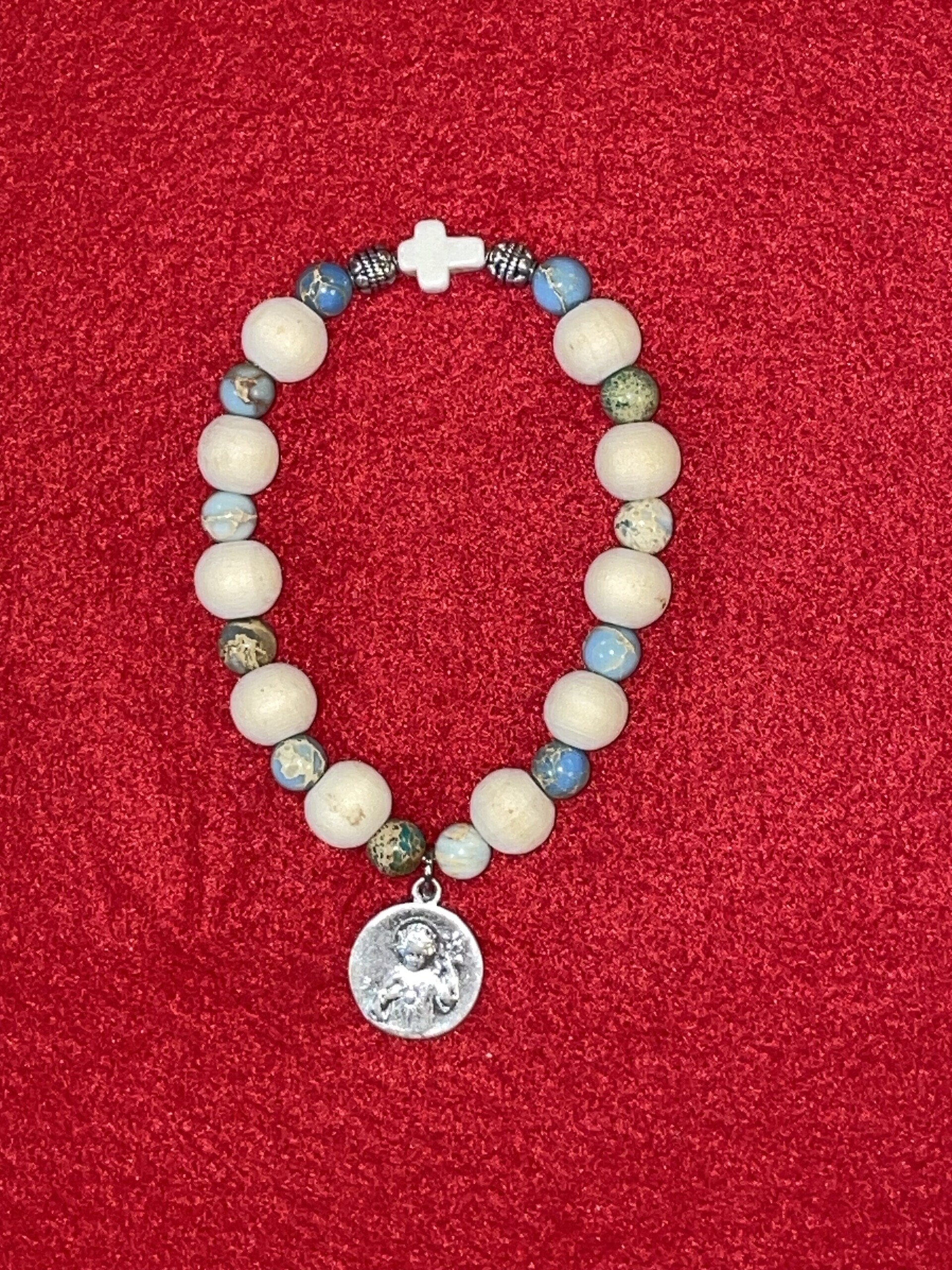 Bracelet-dizainier bois blanc et